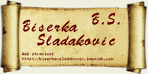 Biserka Sladaković vizit kartica